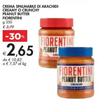 Bennet CREMA SPALMABILE DI ARACHIDI CREAMY O CRUNCHY PEANUT BUTTER FIORENTINI offerta