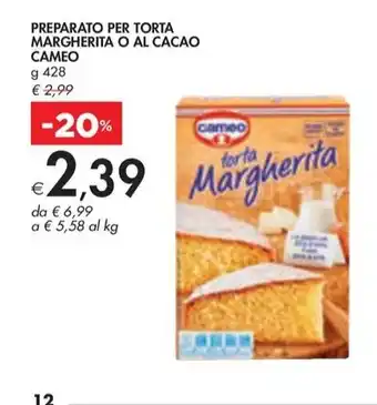 Bennet PREPARATO PER TORTA MARGHERITA O AL CACAO CAMEO offerta