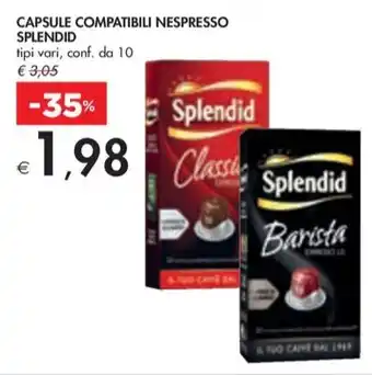 CAPSULE COMPATIBILI NESPRESSO SPLENDID tipi vari, conf. da 10