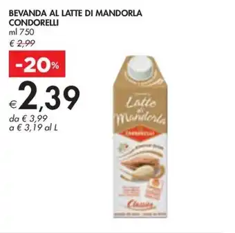 Bennet BEVANDA AL LATTE DI MANDORLA CONDORELLI offerta