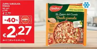Bennet ZUPPA SURGELATA FINDUS tipi vari, g 500 offerta