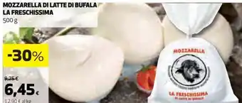 Coop MOZZARELLA DI LATTE DI BUFALA LA FRESCHISSIMA 500 g offerta