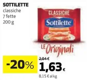 Coop SOTTILETTE classiche 7 fette 200 g offerta