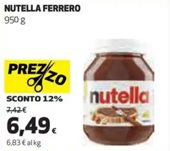 Coop NUTELLA FERRERO 950 g offerta