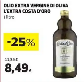 Coop OLIO EXTRA VERGINE DI OLIVA L'EXTRA COSTA D'ORO 1 litro offerta