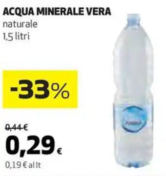 Coop ACQUA MINERALE VERA naturale 1,5 litri offerta