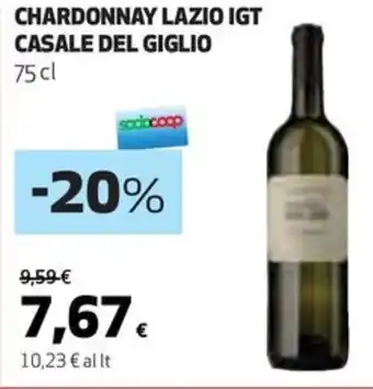 Coop CHARDONNAY LAZIO IGT CASALE DEL GIGLIO 75 cl offerta