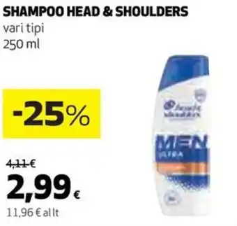 Coop SHAMPOO HEAD & SHOULDERS vari tipi 250 ml offerta