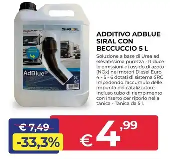 ADDITIVO ADBLUE SIRAL CON BECCUCCIO 5 L