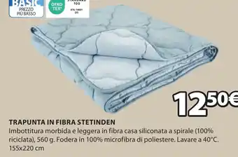JYSK TRAPUNTA IN FIBRA STETINDEN 155x220 cm offerta