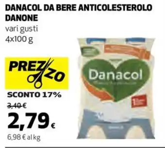 Coop DANACOL DA BERE ANTICOLESTEROLO DANONE vari gusti 4x100 g offerta