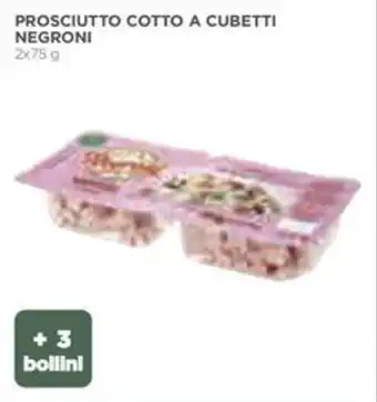Coop PROSCIUTTO COTTO A CUBETTI NEGRONI 2x75 g offerta