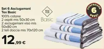 Set 6 Asciugamani Tex Basic