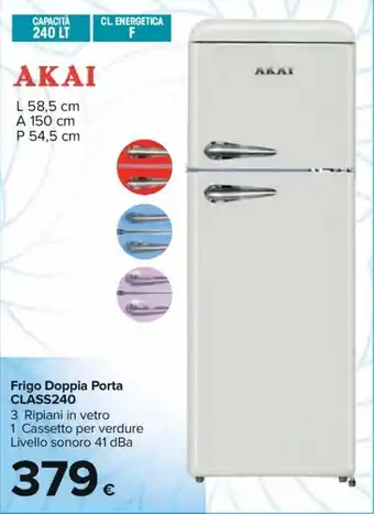 Carrefour Frigo Doppia Porta CLASS240 offerta
