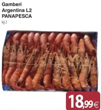 Docks Cash&Carry Gamberi Argentina L2 PANAPESCA kg 2 offerta