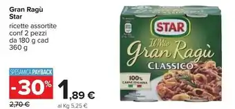 Carrefour Star Ragù offerta