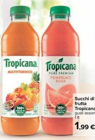 Carrefour Tropicana Succhi di frutta offerta