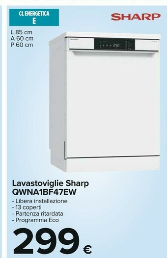 Carrefour Sharp Lavastoviglie offerta