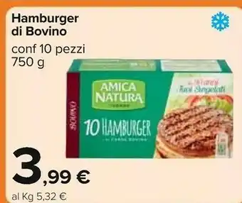 Carrefour Hamburger Di Bovino offerta
