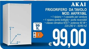 MD Discount Akai Frigorifero Da Tavolo AKFR106L offerta