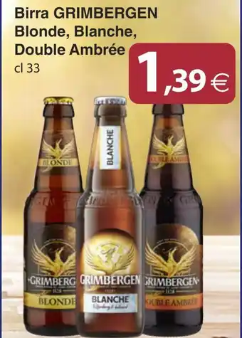 Docks Cash&Carry Birra GRIMBERGEN Blonde, Blanche, Double Ambrée cl 33 offerta