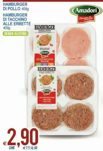 MD Discount Amadori Hamburger Delicato Di Pollo offerta