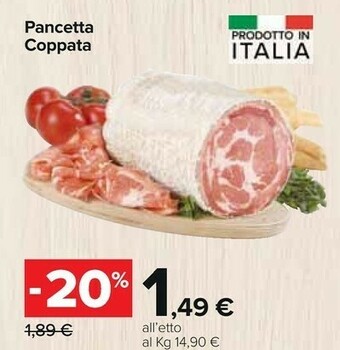 Carrefour Pancetta Coppata offerta