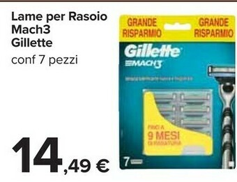 Carrefour Gillette Lame Per Rasoio Mach3 offerta