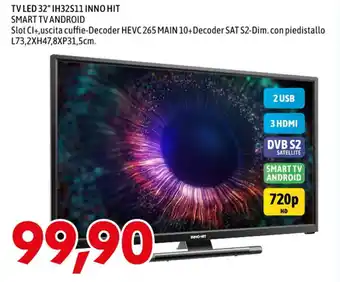 TV LED 32" IH32S11 INNO HIT SMART TV ANDROID