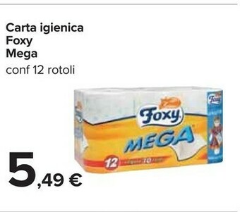 Carrefour Foxy Carta Igienica Mega offerta
