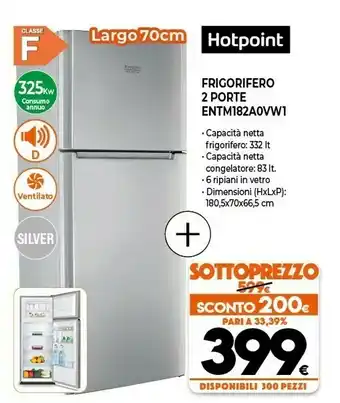 Expert Hotpoint ENTM 182A0 VW 1 Frigorifero Con Congelatore Libera Installazione 415 L F Argento offerta
