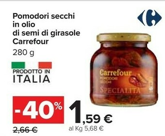 Carrefour Carrefour Pomodori Secchi In Olio Di Semi Di Girasole offerta