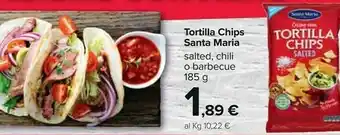 Carrefour Santa maria Tortilla Chips Cheese 185 G(ml) offerta