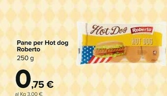 Carrefour Roberto Pane Per Hot Dog offerta