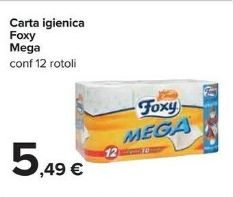 Carrefour Foxy Carta Igienica Mega offerta