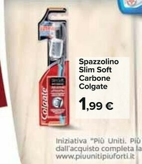 Carrefour Colgate Spazzolino Slim Soft Carbone offerta