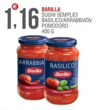 BARILLA SUGHI SEMPLICI BASILICO/ARRABBIATA/ POMODORO 400 G