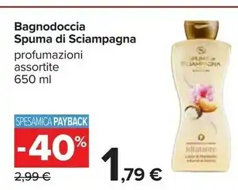 Carrefour Spuma di Sciampagna Bagnodoccia offerta