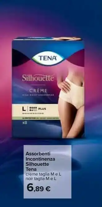 Carrefour Tena Silhouette Plus Biancheria Intima Per L'incontinenza Donna 8 Pezzo(i) offerta