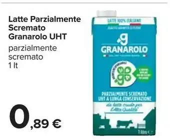 Carrefour Granarolo Latte UHT Parzialmente Scremato A Lunga Conservazione 1000 G(ml) offerta