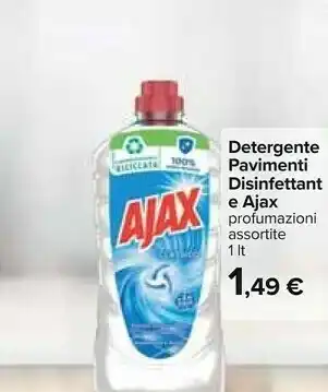 Carrefour Ajax Detergente Pavimenti Disinfettant offerta