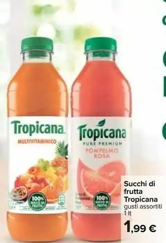 Carrefour Tropicana Succhi Di Frutta Gusti Assortiti offerta
