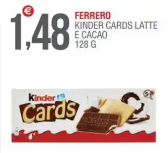 FERRERO KINDER CARDS LATTE E CACAO 128 G