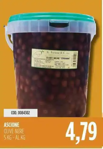 Carico Cash & Carry ASCIONE OLIVE NERE 5 KG - AL KG offerta