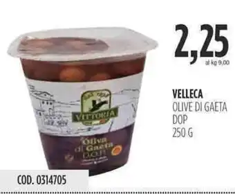 Carico Cash & Carry VELLECA OLIVE DI GAETA DOP 250 g offerta