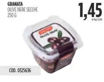 Carico Cash & Carry GRANATA OLIVE NERE SECCHE 250 G offerta