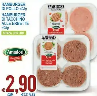 Amadori Hamburger Di Pollo 408 G(ml)