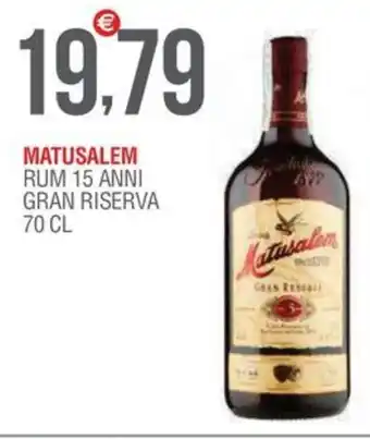 MATUSALEM RUM 15 ANNI GRAN RISERVA 70 CL
