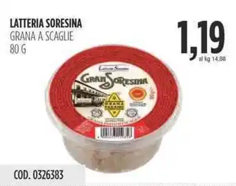 Carico Cash & Carry LATTERIA SORESINA GRANA A SCAGLIE 80 G offerta