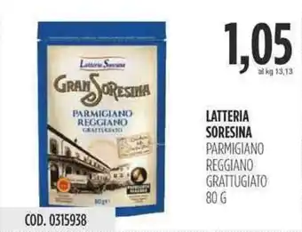 Carico Cash & Carry LATTERIA SORESINA PARMIGIANO REGGIANO GRATTUGIATO 80 g offerta